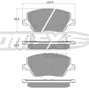 Darmowa dostawa Zestaw klocków hamulcowych, hamulce tarczowe TOMEX BRAKES TX 18-09