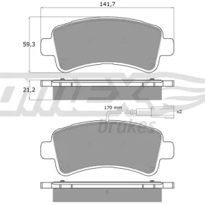 Premium Zestaw klocków hamulcowych, hamulce tarczowe TOMEX BRAKES TX 18-11