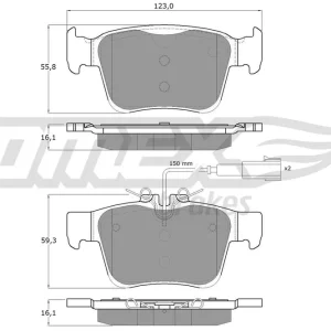 Dodaj do koszyka Zestaw klocków hamulcowych, hamulce tarczowe TOMEX BRAKES TX 18-161