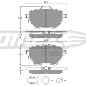 Dostępne od ręki Zestaw klocków hamulcowych, hamulce tarczowe TOMEX BRAKES TX 18-36