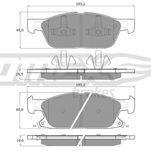 Sprawdź teraz Zestaw klocków hamulcowych, hamulce tarczowe TOMEX BRAKES TX 18-39