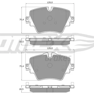 Zestaw klocków hamulcowych, hamulce tarczowe TOMEX BRAKES TX 18-43 Oferta czasowa
