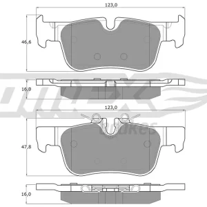 Zestaw klocków hamulcowych, hamulce tarczowe TOMEX BRAKES TX 18-44 Nowy
