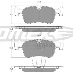 Zestaw klocków hamulcowych, hamulce tarczowe TOMEX BRAKES TX 18-46 Tylko do końca tygodnia