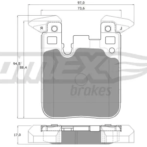 Zestaw klocków hamulcowych, hamulce tarczowe TOMEX BRAKES TX 18-47 Bezpieczna płatność
