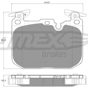 Tylko do końca tygodnia Zestaw klocków hamulcowych, hamulce tarczowe TOMEX BRAKES TX 18-48