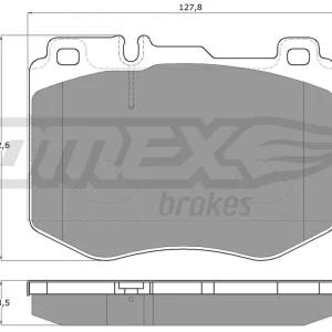 Bezpieczne zakupy Zestaw klocków hamulcowych, hamulce tarczowe TOMEX BRAKES TX 18-52