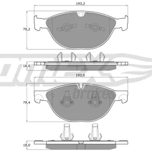 Wyjątkowa oferta Zestaw klocków hamulcowych, hamulce tarczowe TOMEX BRAKES TX 18-55