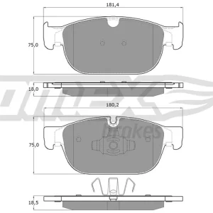 Zestaw klocków hamulcowych, hamulce tarczowe TOMEX BRAKES TX 18-57 Tylko dziś