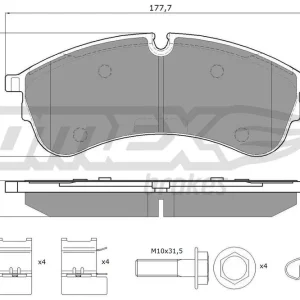 Zestaw klocków hamulcowych, hamulce tarczowe TOMEX BRAKES TX 18-59 Oferta