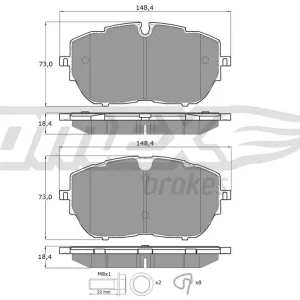 Zestaw klocków hamulcowych, hamulce tarczowe TOMEX BRAKES TX 18-65 Tani