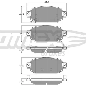 Szybka wysyłka Zestaw klocków hamulcowych, hamulce tarczowe TOMEX BRAKES TX 18-69
