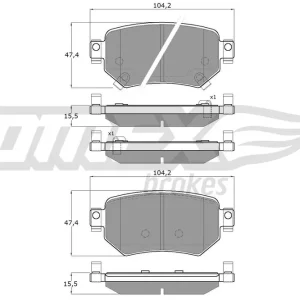 Nie przegap Zestaw klocków hamulcowych, hamulce tarczowe TOMEX BRAKES TX 18-70