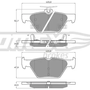 Ostatnie sztuki Zestaw klocków hamulcowych, hamulce tarczowe TOMEX BRAKES TX 18-71