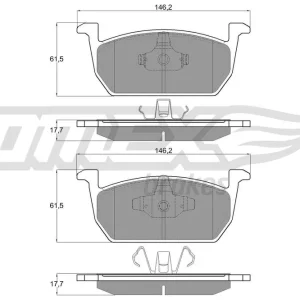 Zestaw klocków hamulcowych, hamulce tarczowe TOMEX BRAKES TX 18-73 Darmowy zwrot