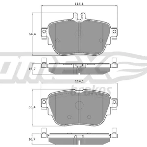 Wysoka jakość Zestaw klocków hamulcowych, hamulce tarczowe TOMEX BRAKES TX 18-76