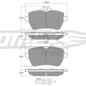 Zestaw klocków hamulcowych, hamulce tarczowe TOMEX BRAKES TX 18-78 Wybór klientów