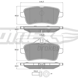 Sprawdź teraz Zestaw klocków hamulcowych, hamulce tarczowe TOMEX BRAKES TX 18-79