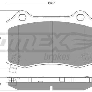 Nowy Zestaw klocków hamulcowych, hamulce tarczowe TOMEX BRAKES TX 18-81