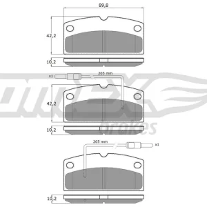 Zamów dziś Zestaw klocków hamulcowych, hamulce tarczowe TOMEX BRAKES TX 18-82
