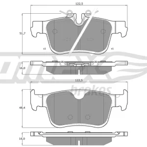 Zestaw klocków hamulcowych, hamulce tarczowe TOMEX BRAKES TX 18-872 Bestseller