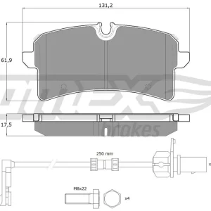Zestaw klocków hamulcowych, hamulce tarczowe TOMEX BRAKES TX 18-88 Kup online