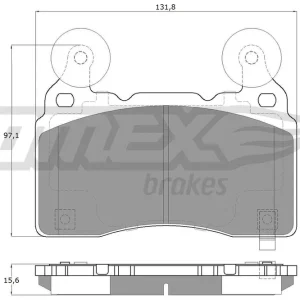 Dostępne od ręki Zestaw klocków hamulcowych, hamulce tarczowe TOMEX BRAKES TX 18-89