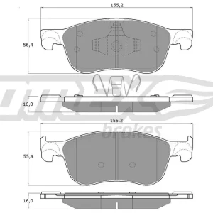 Zestaw klocków hamulcowych, hamulce tarczowe TOMEX BRAKES TX 18-90 Wysoka jakość