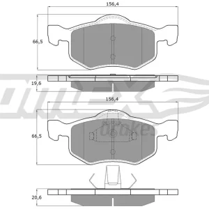 Do wyczerpania zapasów Zestaw klocków hamulcowych, hamulce tarczowe TOMEX BRAKES TX 18-93