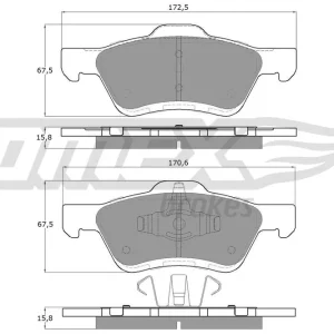 Wybór klientów Zestaw klocków hamulcowych, hamulce tarczowe TOMEX BRAKES TX 18-94