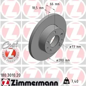 Tarcza hamulcowa ZIMMERMANN 180.3010.20 Dodaj do koszyka