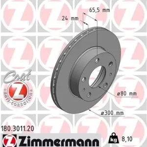 Tarcza hamulcowa ZIMMERMANN 180.3011.20 Kup online
