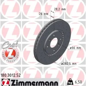 Super okazja Tarcza hamulcowa ZIMMERMANN 180.3012.52