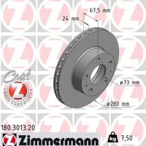 Tarcza hamulcowa ZIMMERMANN 180.3013.20 Bezpieczne zakupy
