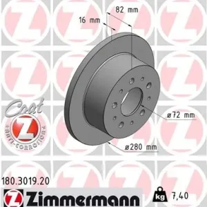 Ostatnia szansa Tarcza hamulcowa ZIMMERMANN 180.3019.20