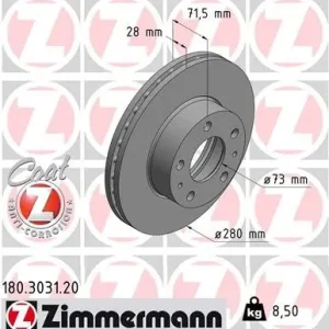 Bezpieczne zakupy Tarcza hamulcowa ZIMMERMANN 180.3031.20