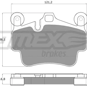 Ostatnie sztuki Zestaw klocków hamulcowych, hamulce tarczowe TOMEX BRAKES TX 18-00