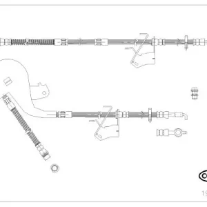 Wysoka jakość  COR 19036856 CORTECO PRZEWÓD HAMULCOWY GIĘTKI CITROEN C5 III 08- PP