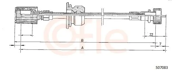 Linka tachografu COFLE S07083 Łatwy zwrot