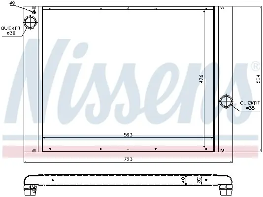 Ograniczona ilość Chłodnica silnika NISSENS 60764 17117532770