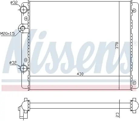 Premium Chłodnica silnika NISSENS 652341 6N0121253AE