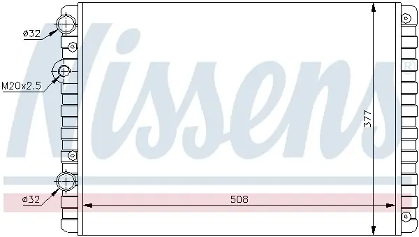 Chłodnica silnika NISSENS 652321 6N0121253L Nie przegap